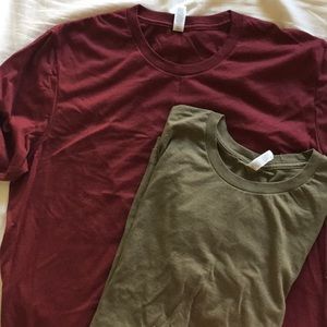 2 tunic length tees